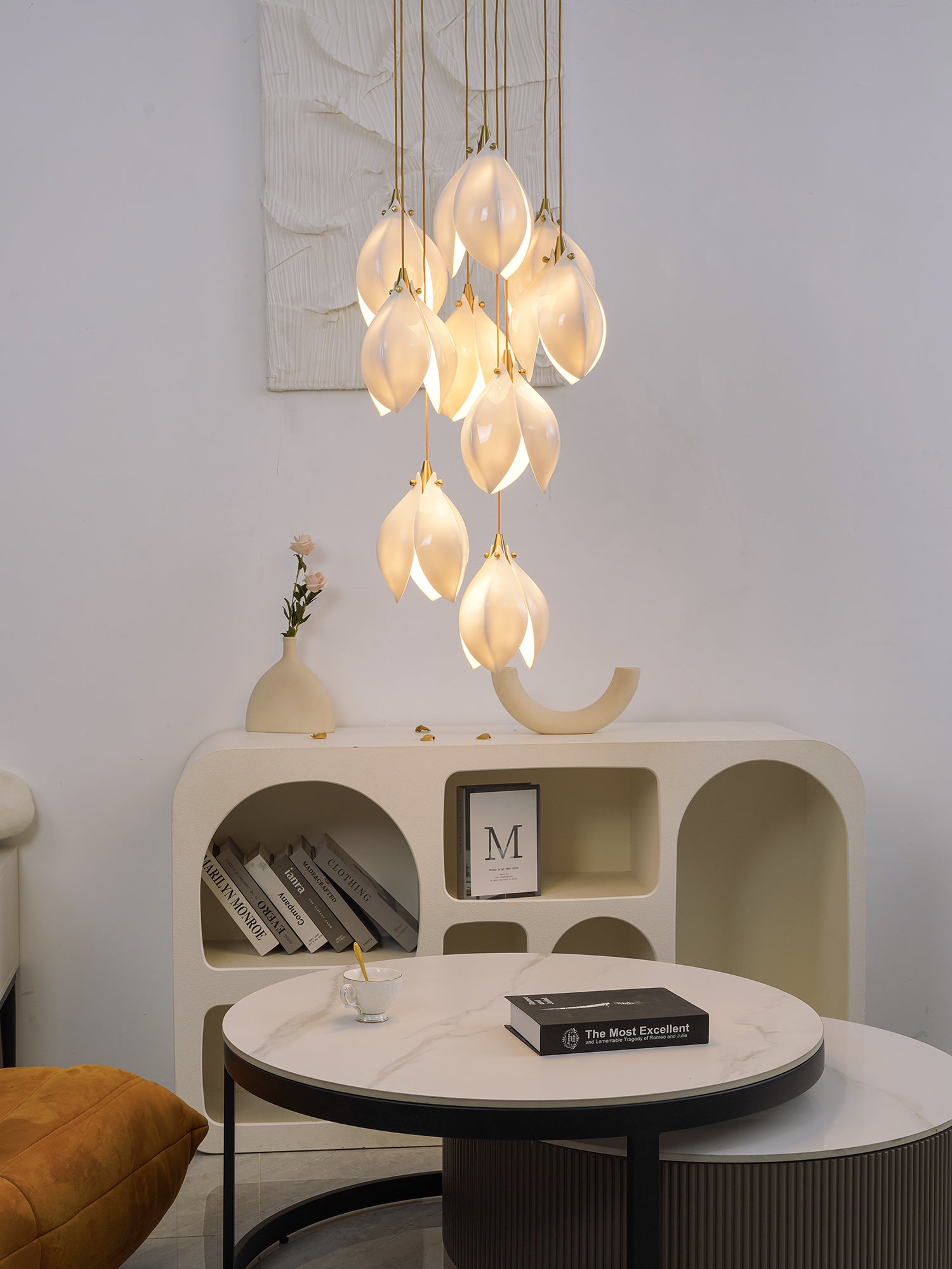 Galaxy Celeste Flora Crystal Spiral Chandelier