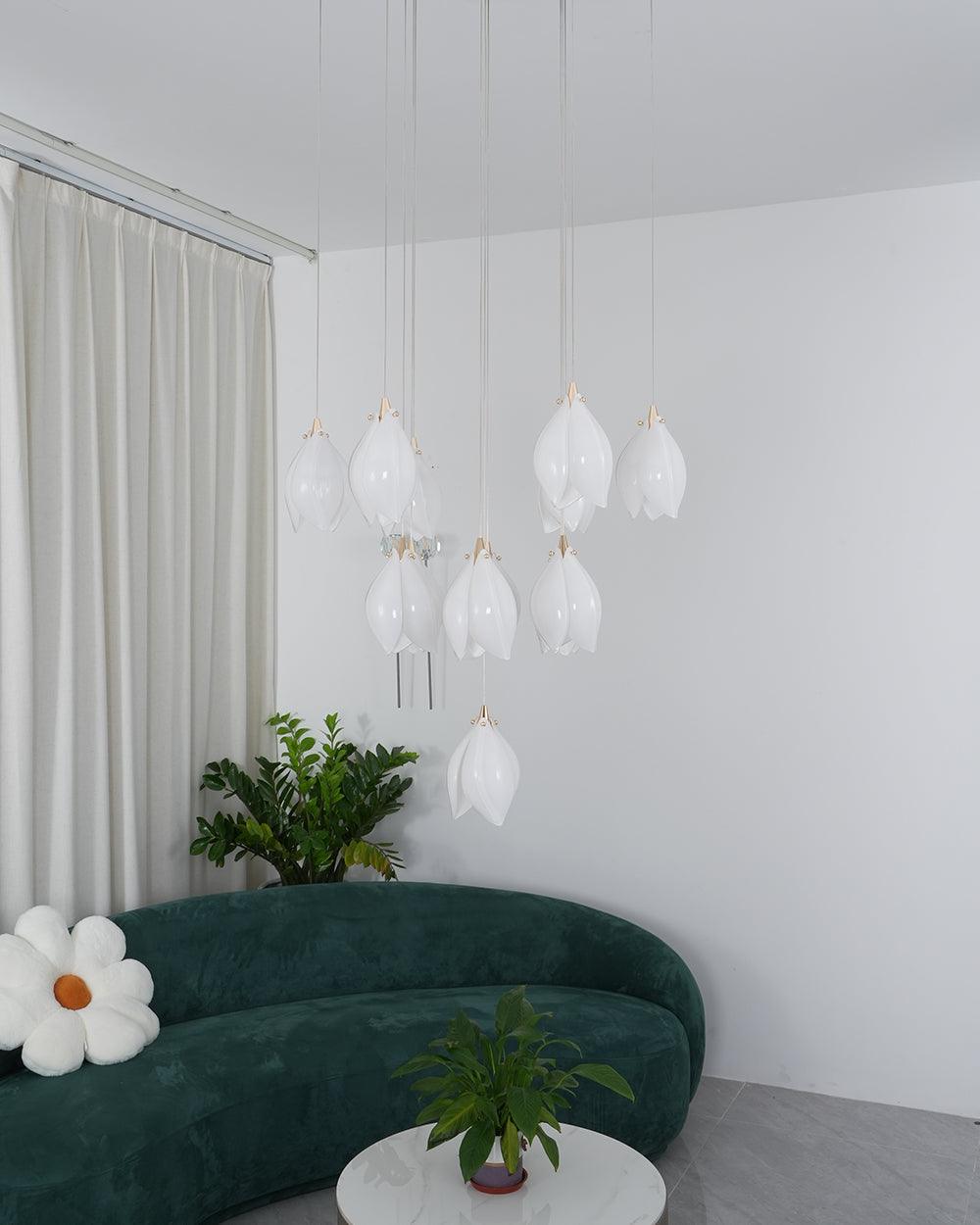 Galaxy Celeste Flora Crystal Spiral Chandelier
