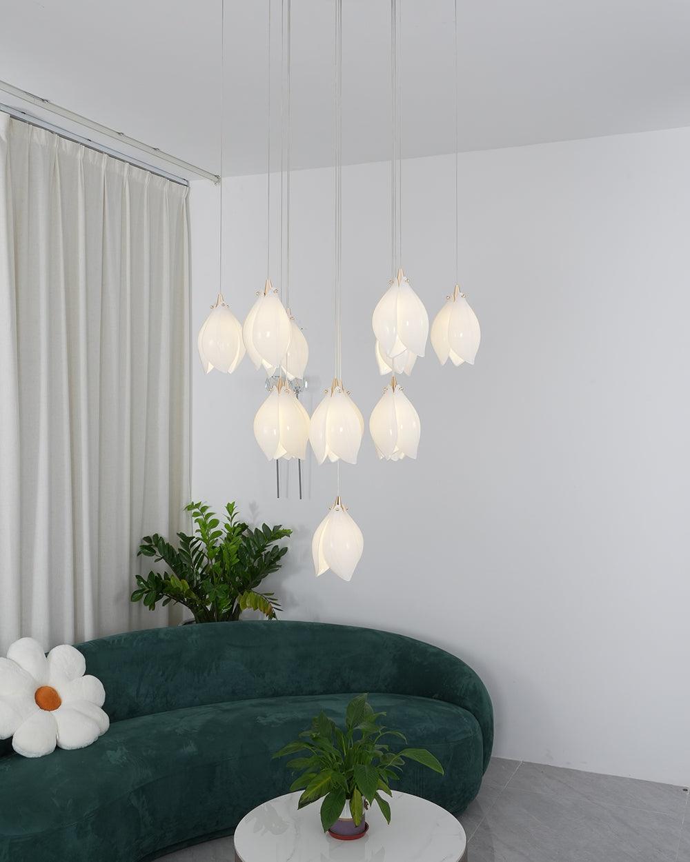 Galaxy Celeste Flora Crystal Spiral Chandelier