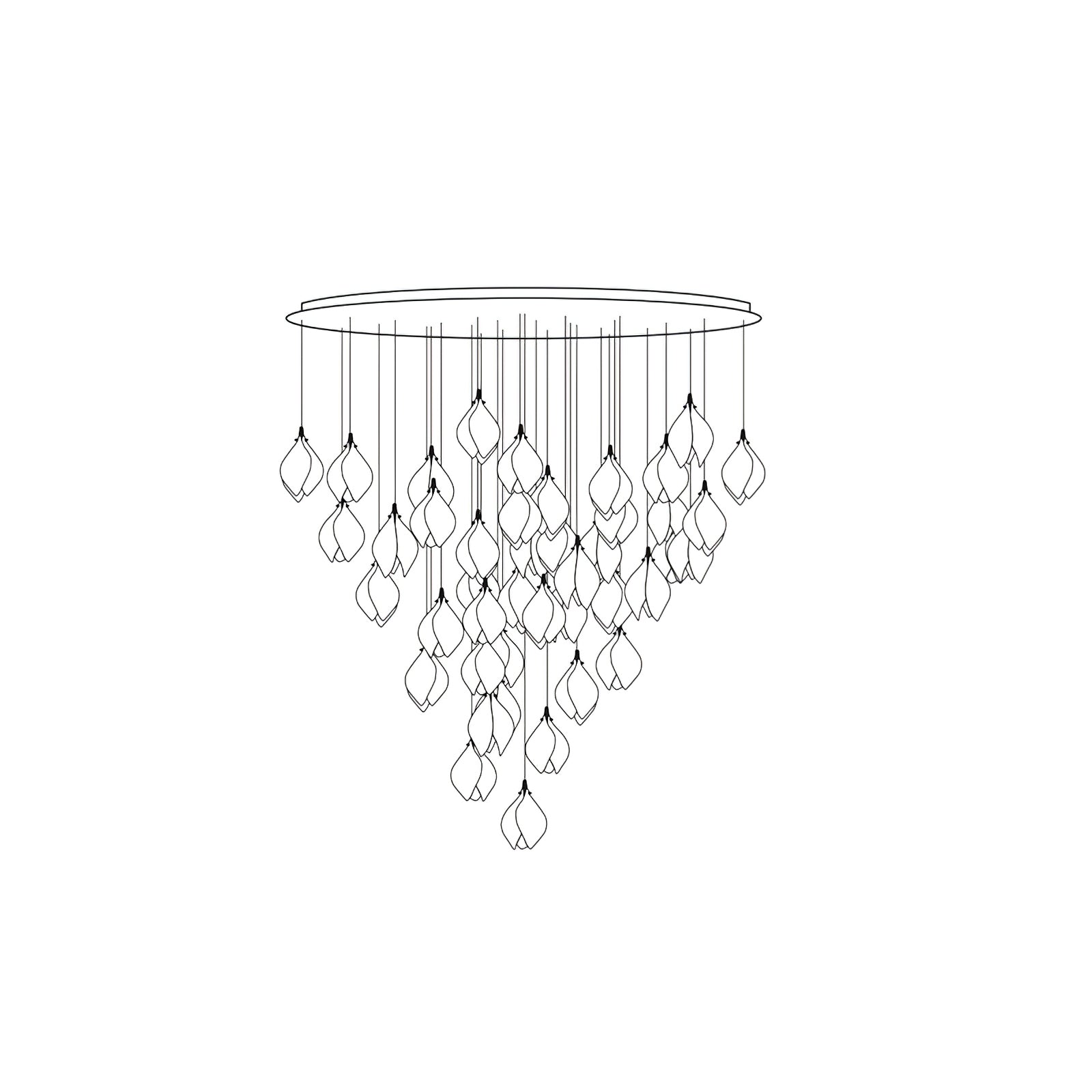Galaxy Celeste Flora Crystal Spiral Chandelier