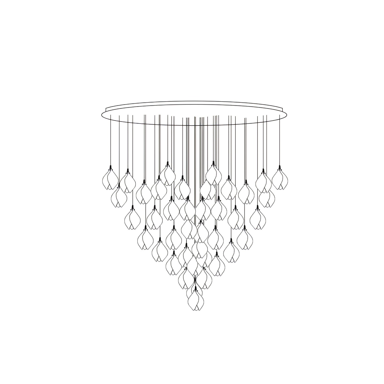 Galaxy Celeste Flora Crystal Spiral Chandelier