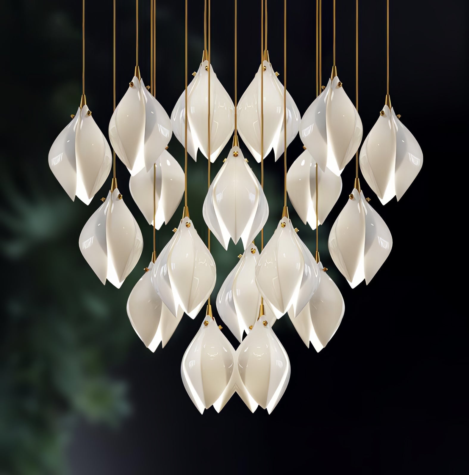 Galaxy Celeste Flora Crystal Spiral Chandelier