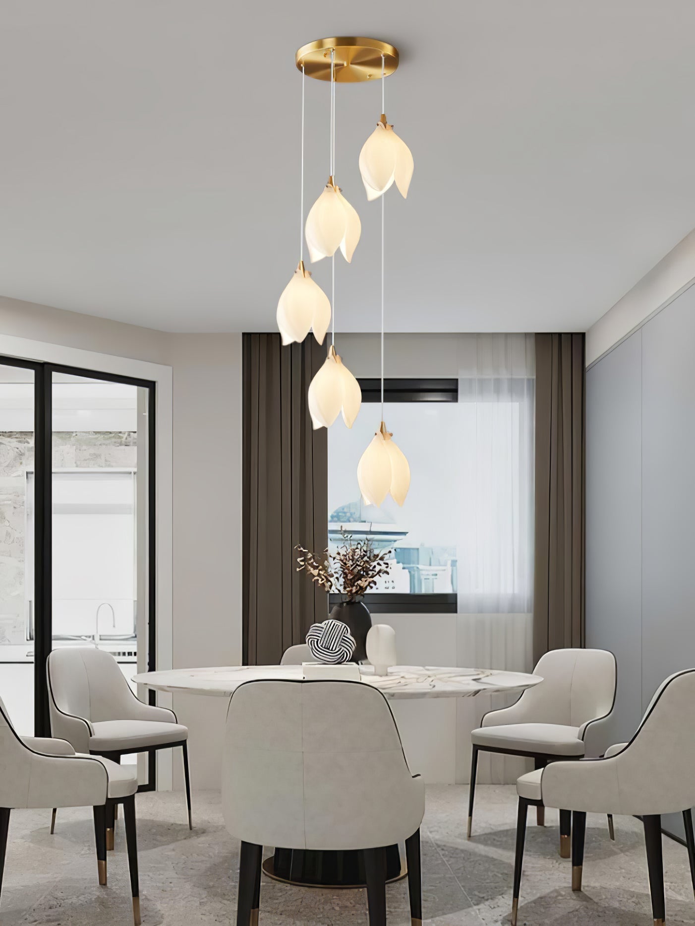 Galaxy Celeste Flora Crystal Spiral Chandelier