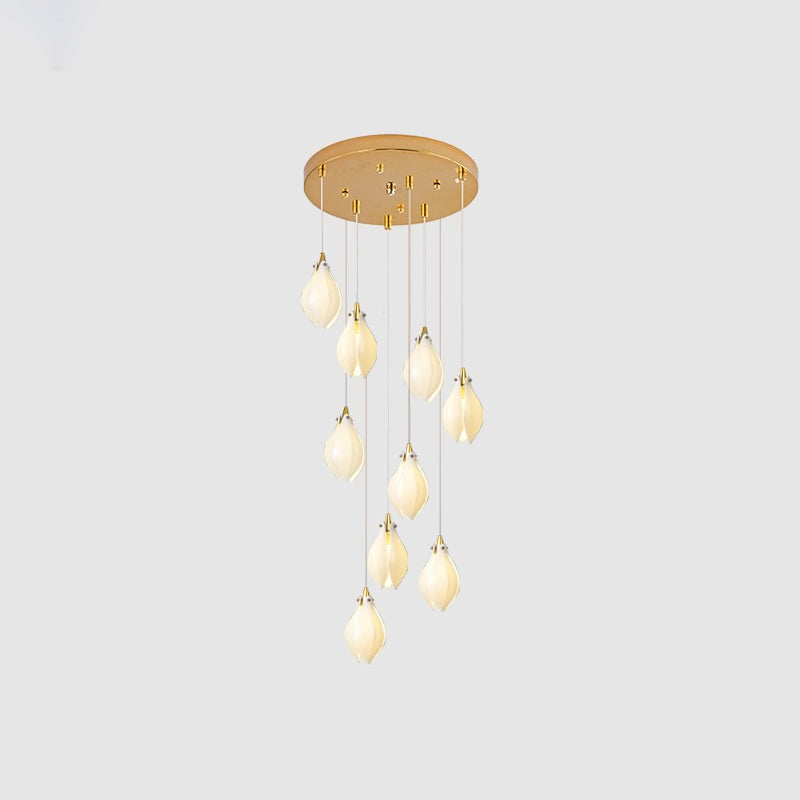 Galaxy Celeste Flora Crystal Spiral Chandelier