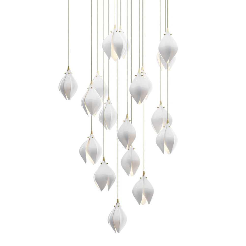 Galaxy Celeste Flora Crystal Spiral Chandelier