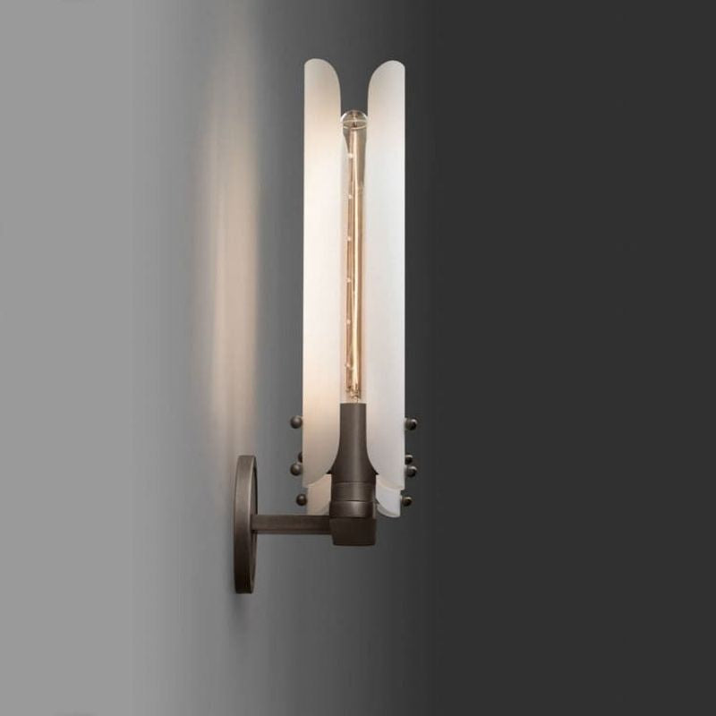 JC Beryl Double White Glass Shard Wall Light