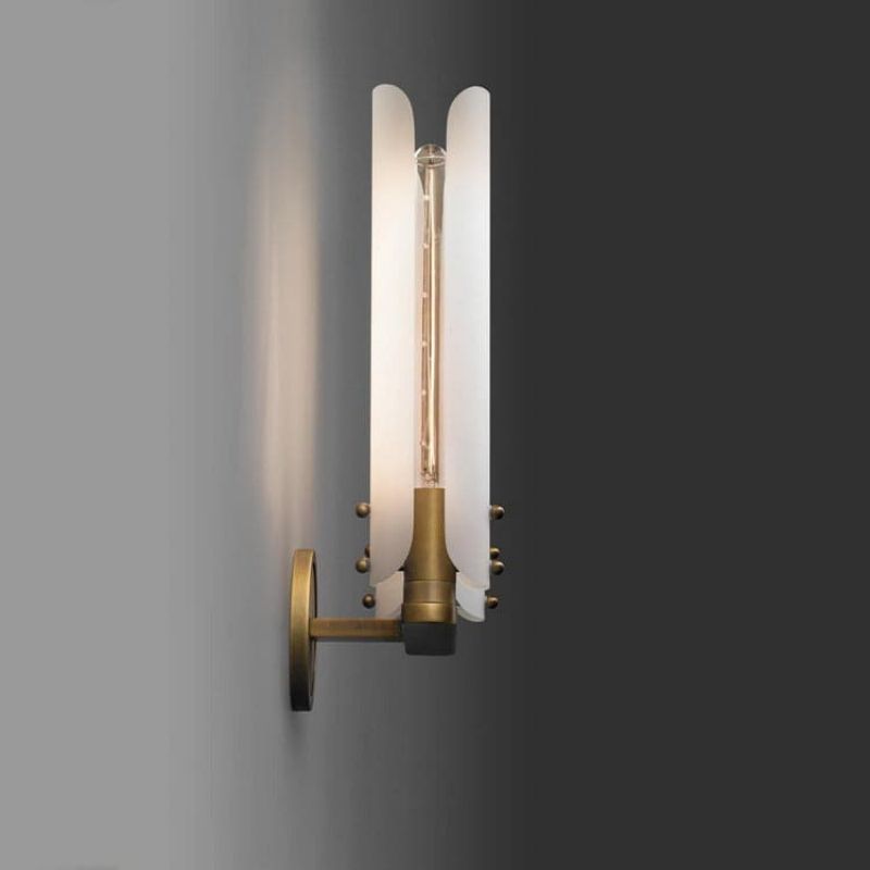 JC Beryl Double White Glass Shard Wall Light