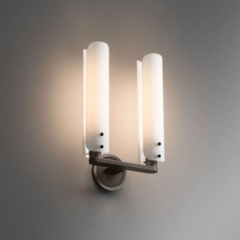 JC Beryl Double White Glass Shard Wall Light