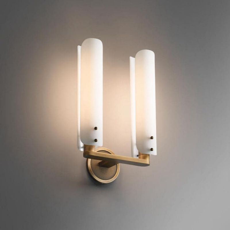 JC Beryl Double White Glass Shard Wall Light