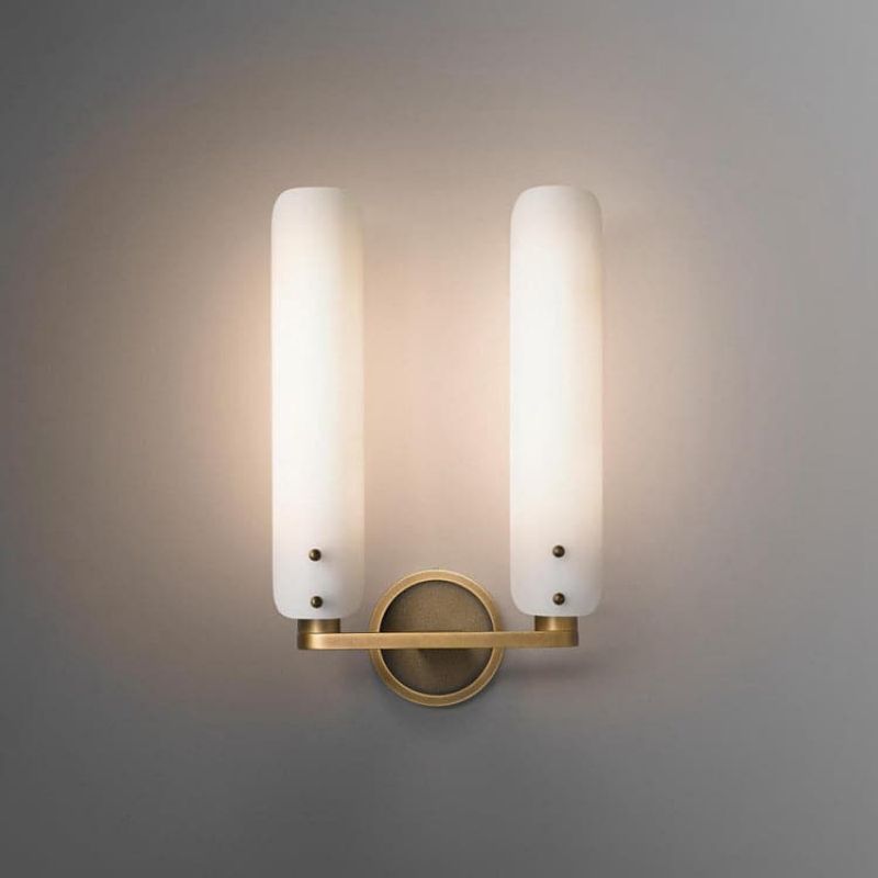 JC Beryl Double White Glass Shard Wall Light