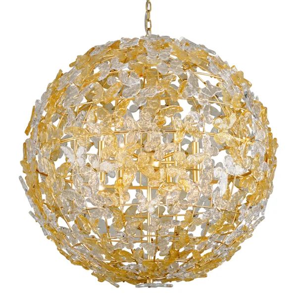 JC Butterfly 12 Lights Crystal Chandelier