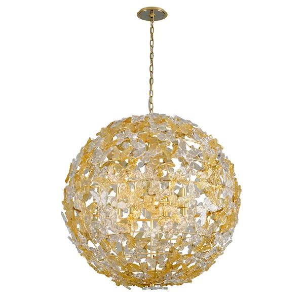 JC Butterfly 12 Lights Crystal Chandelier