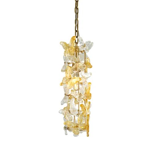JC Butterfly 1 Lights Crystal  Pendant Chandelier