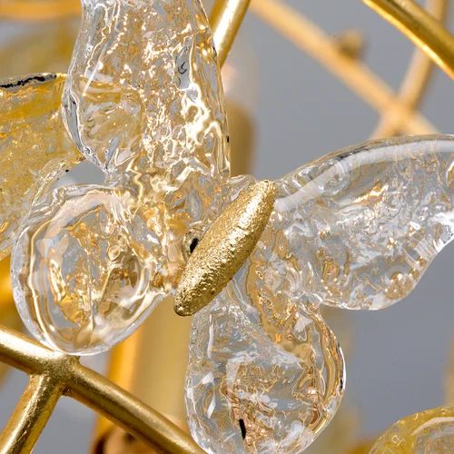 JC Butterfly 2 Lights Crystal Wall Sconce
