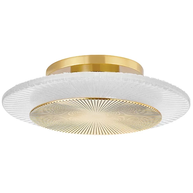 Ovo Ice Glass Round Flushmount