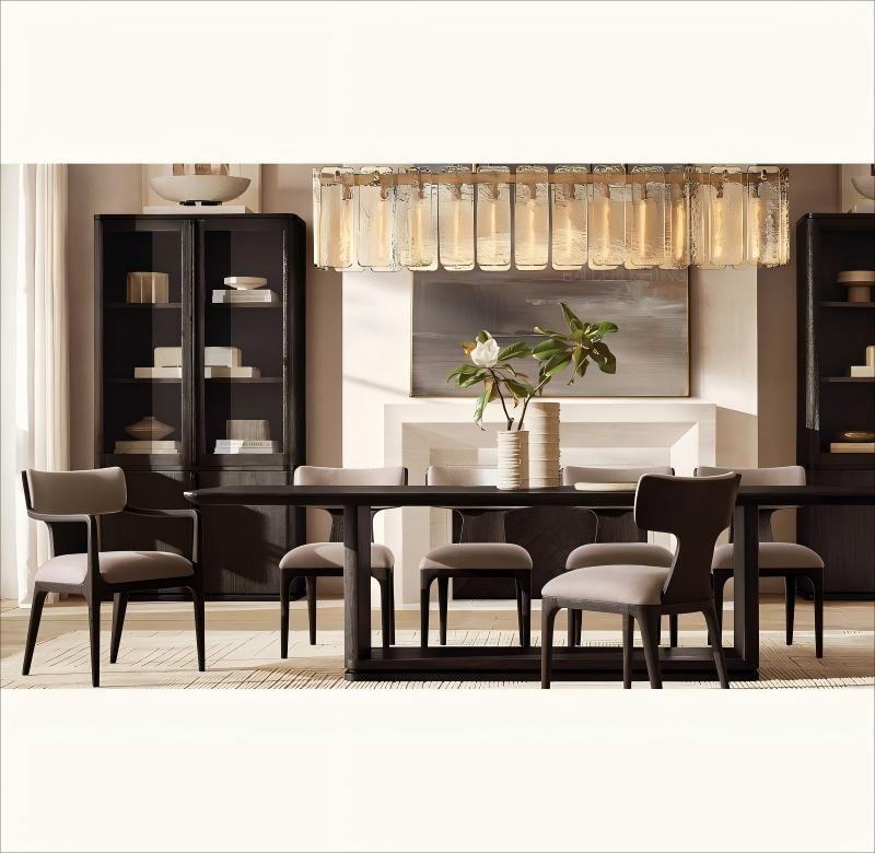 Calame Glass Rectangular Chandelier 60"