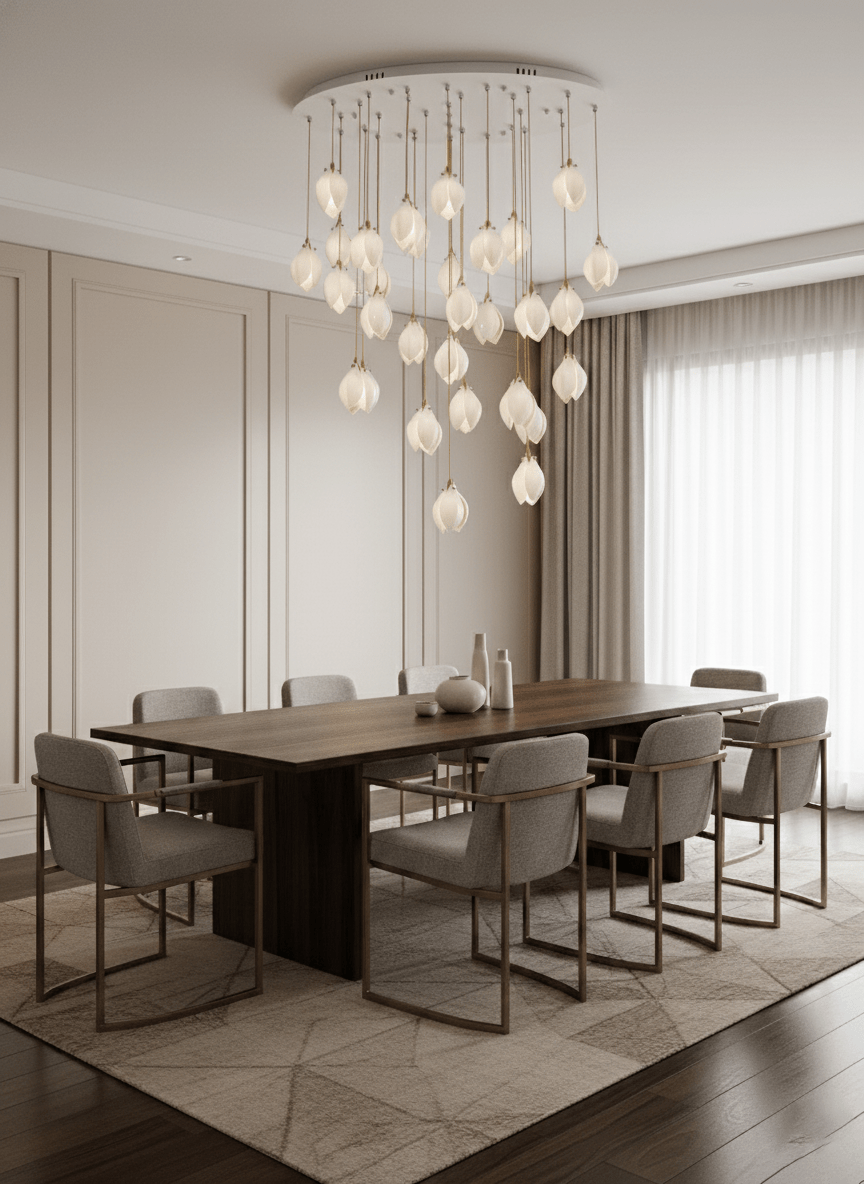 Galaxy Celeste Flora Crystal Spiral Chandelier