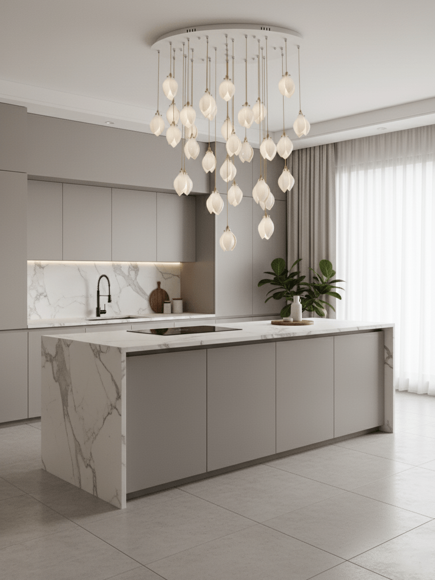Galaxy Celeste Flora Crystal Spiral Chandelier