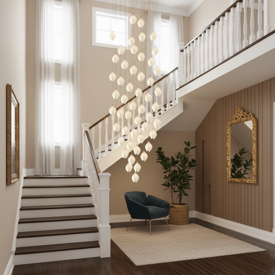 Galaxy Celeste Flora Crystal Spiral Chandelier