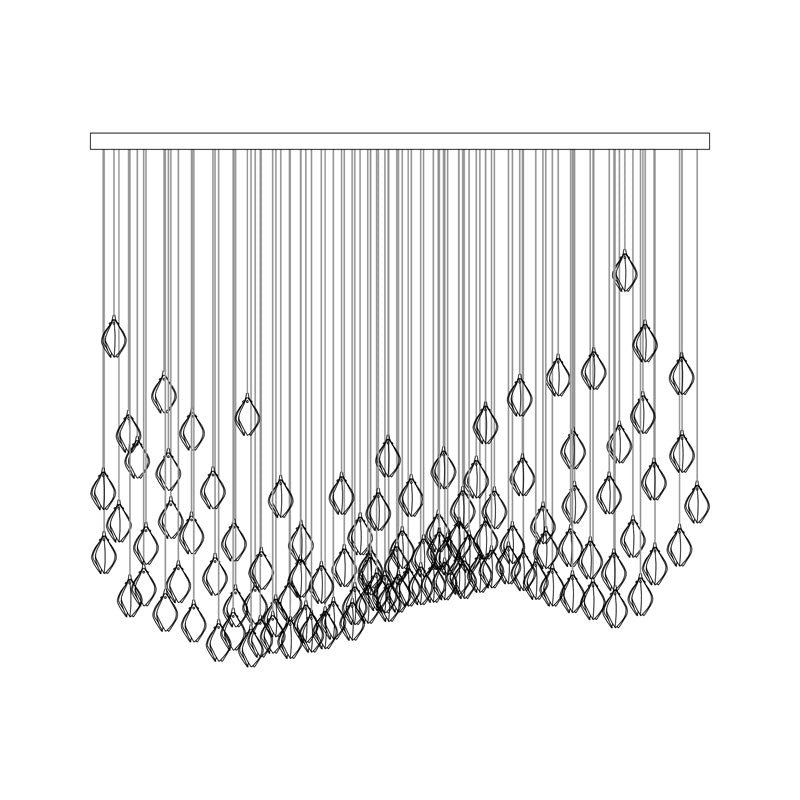 Galaxy Celeste Flora Crystal Spiral Chandelier