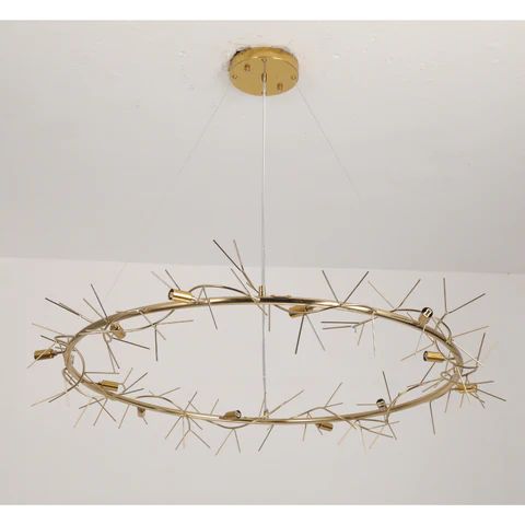 JC Ginkgo Ceramic Circle Chandelier