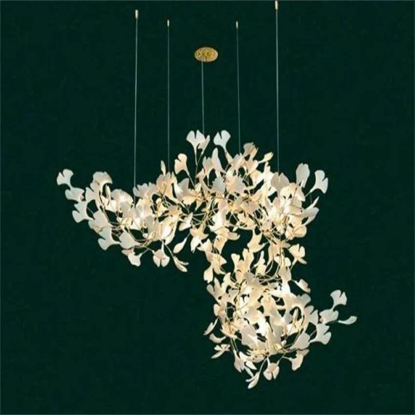 JC Eden Ginkgo Ceramic Luxury Branch Chandelier