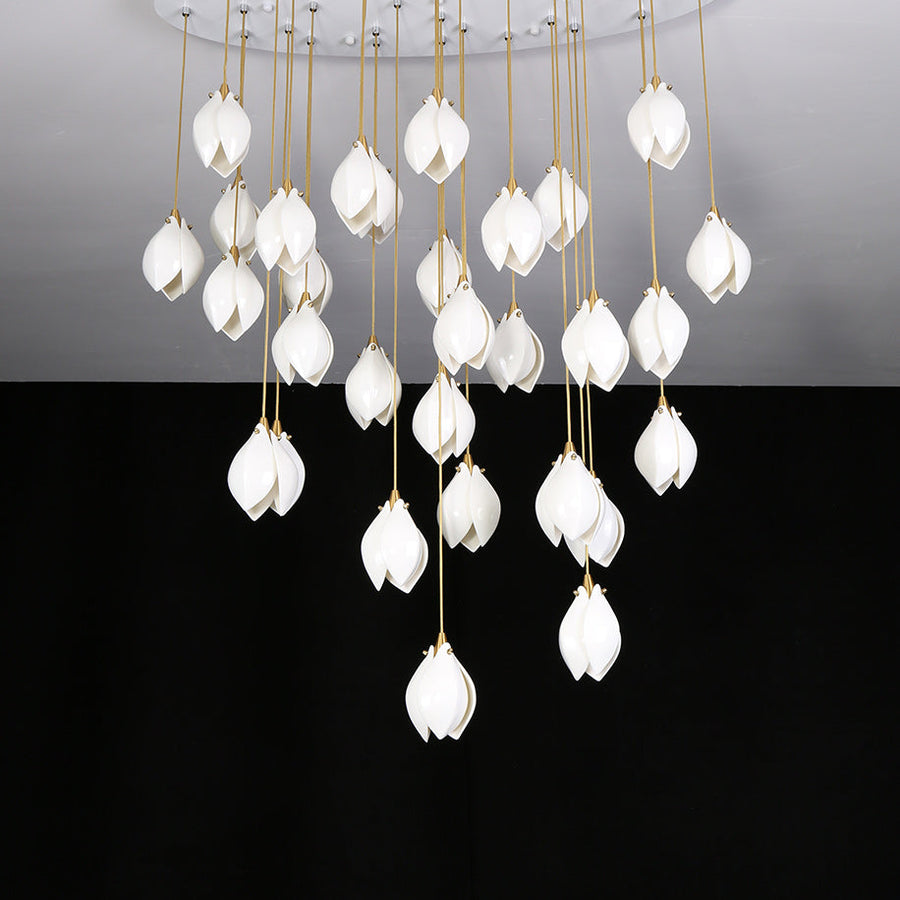 Galaxy Celeste Flora Crystal Spiral Chandelier