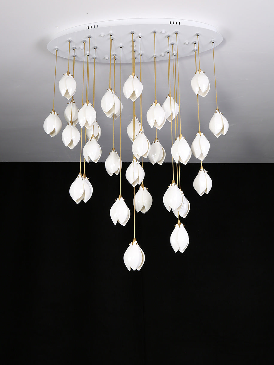 Galaxy Celeste Flora Crystal Spiral Chandelier