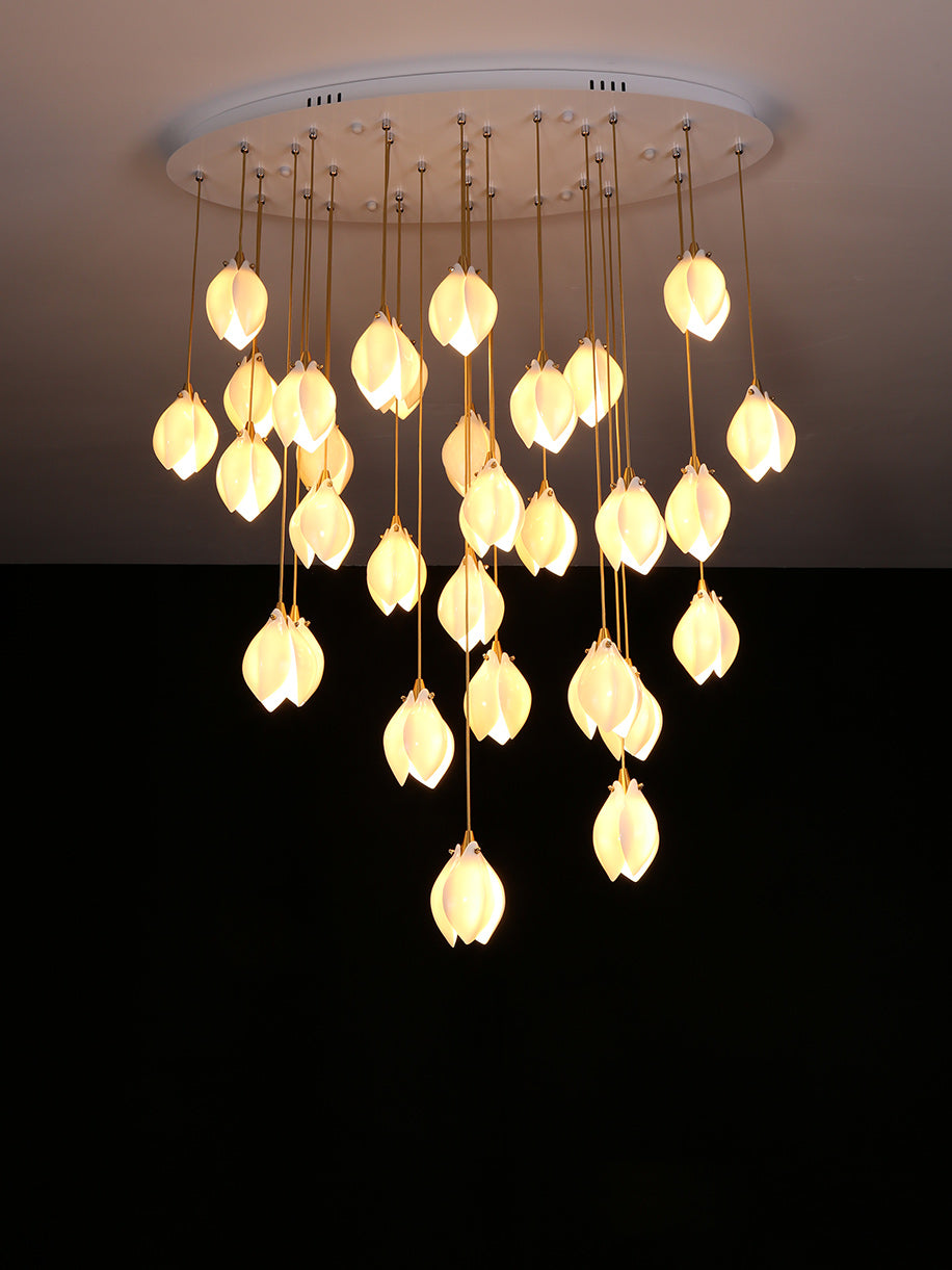 Galaxy Celeste Flora Crystal Spiral Chandelier