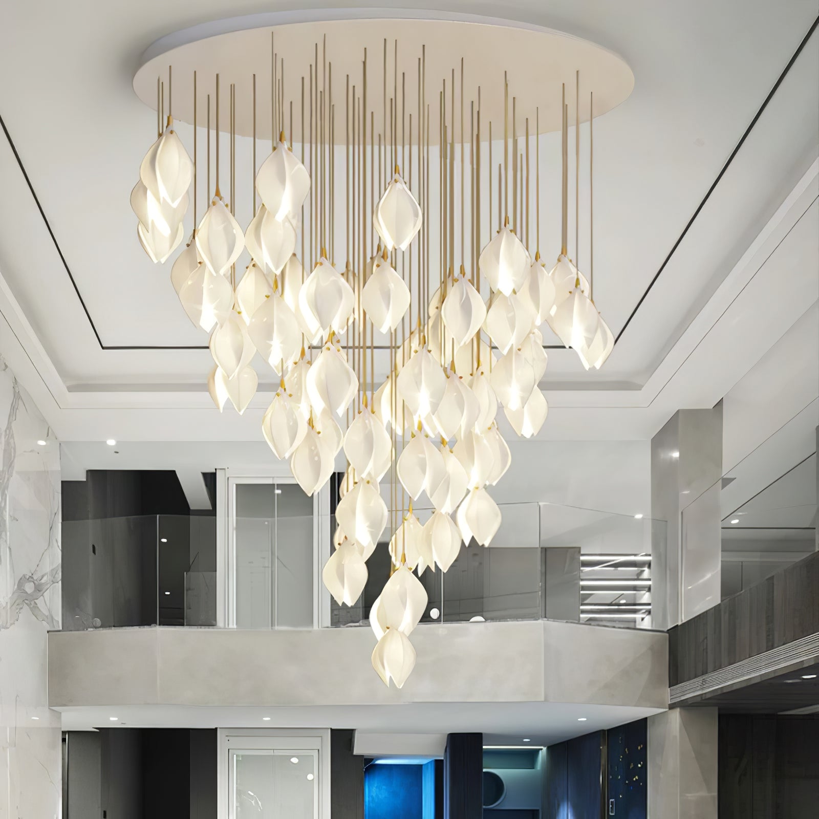 Galaxy Celeste Flora Crystal Spiral Chandelier