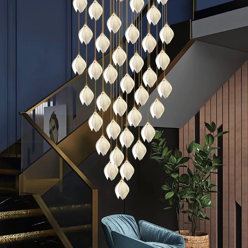Galaxy Celeste Flora Crystal Spiral Chandelier
