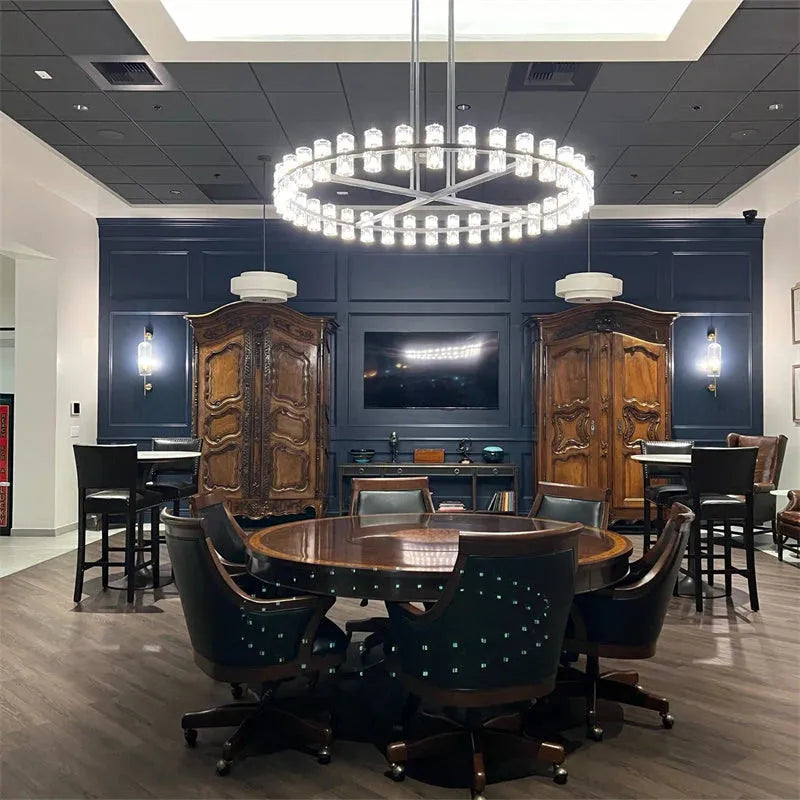 Auraline Crystal Round Chandelier 60"