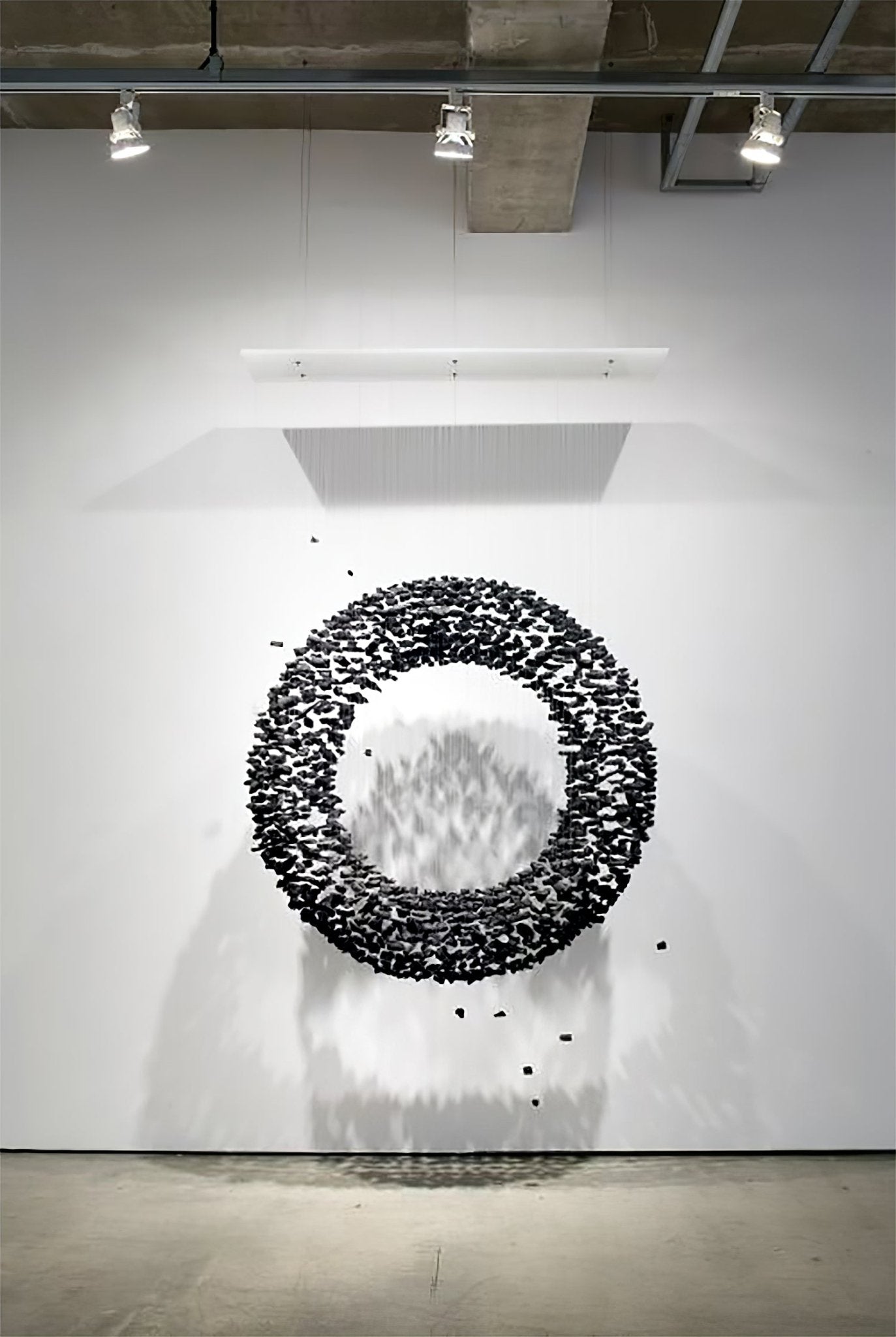 The Charcoal Halo LED Stone Crystal Chandelier