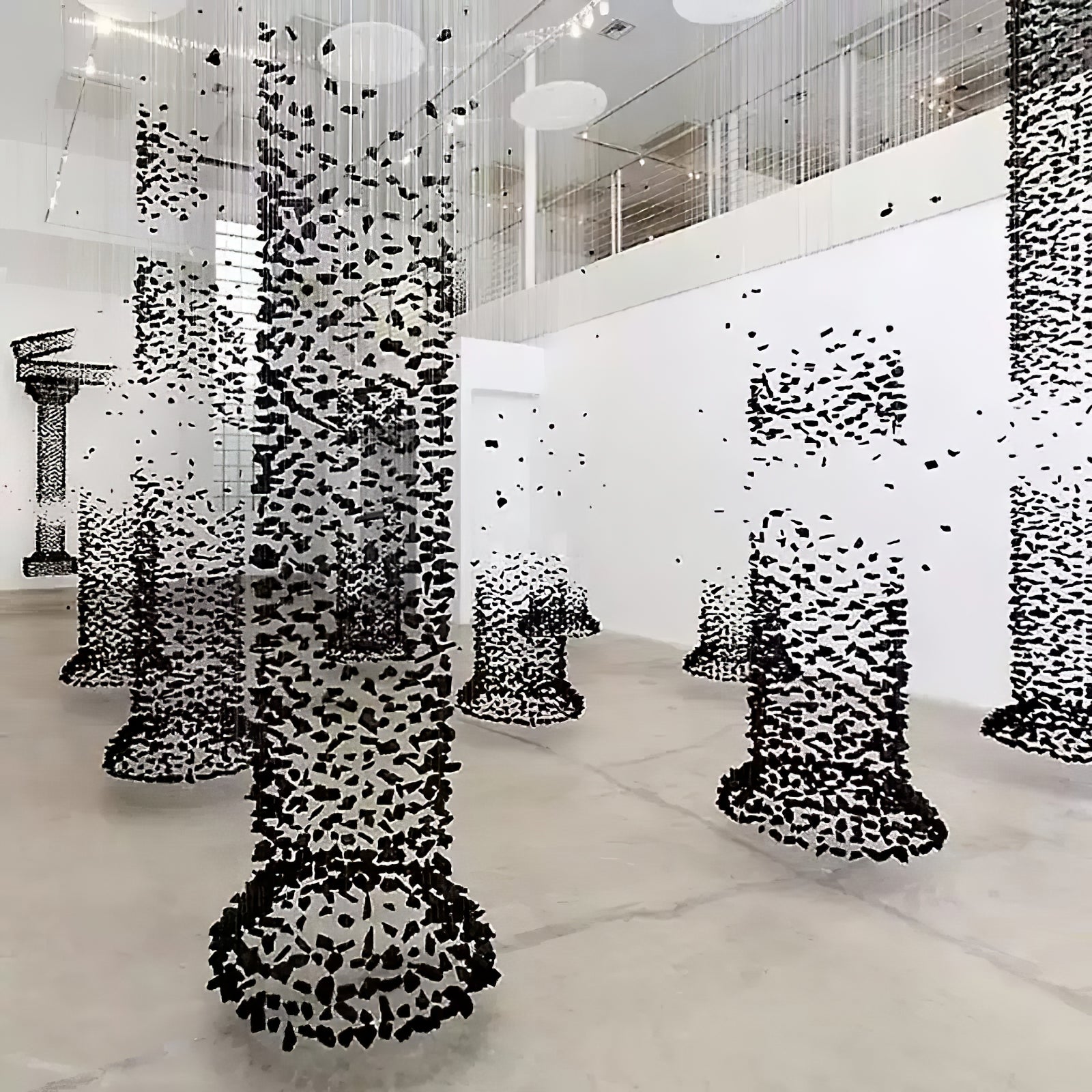 The Charcoal Halo LED Stone Crystal Chandelier