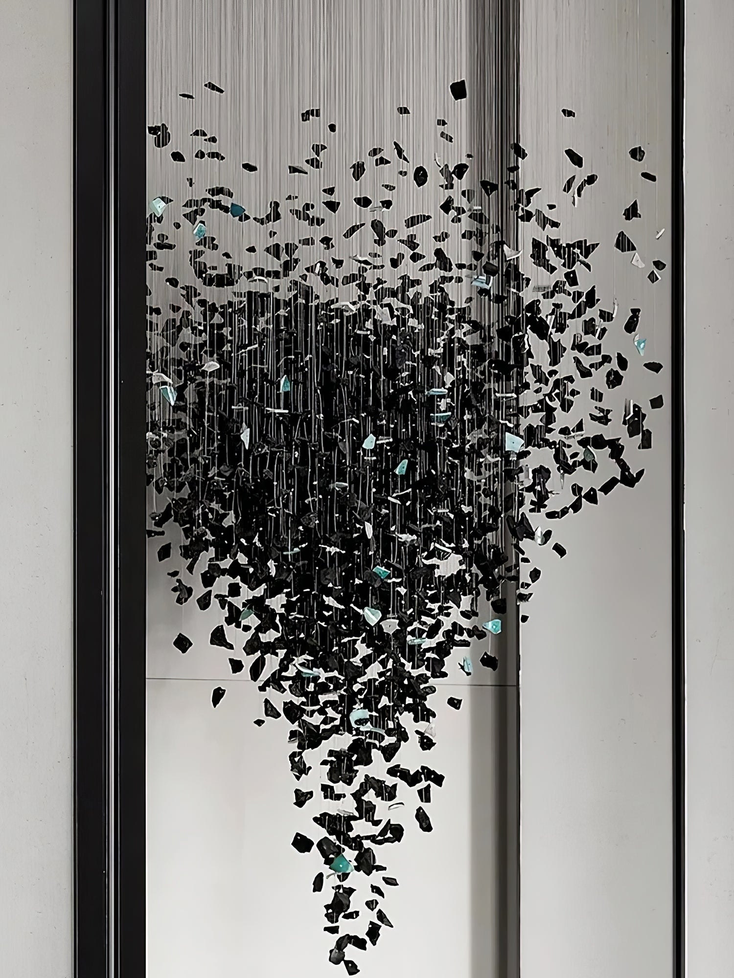 The Charcoal Halo LED Stone Crystal Chandelier