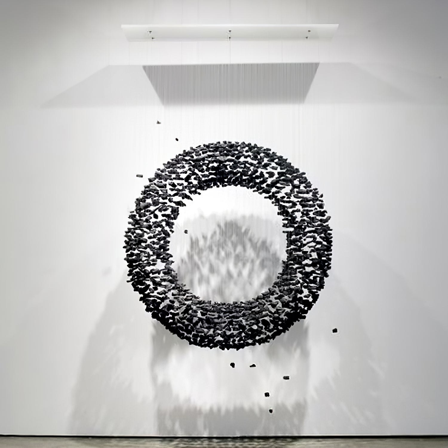 The Charcoal Halo LED Stone Crystal Chandelier