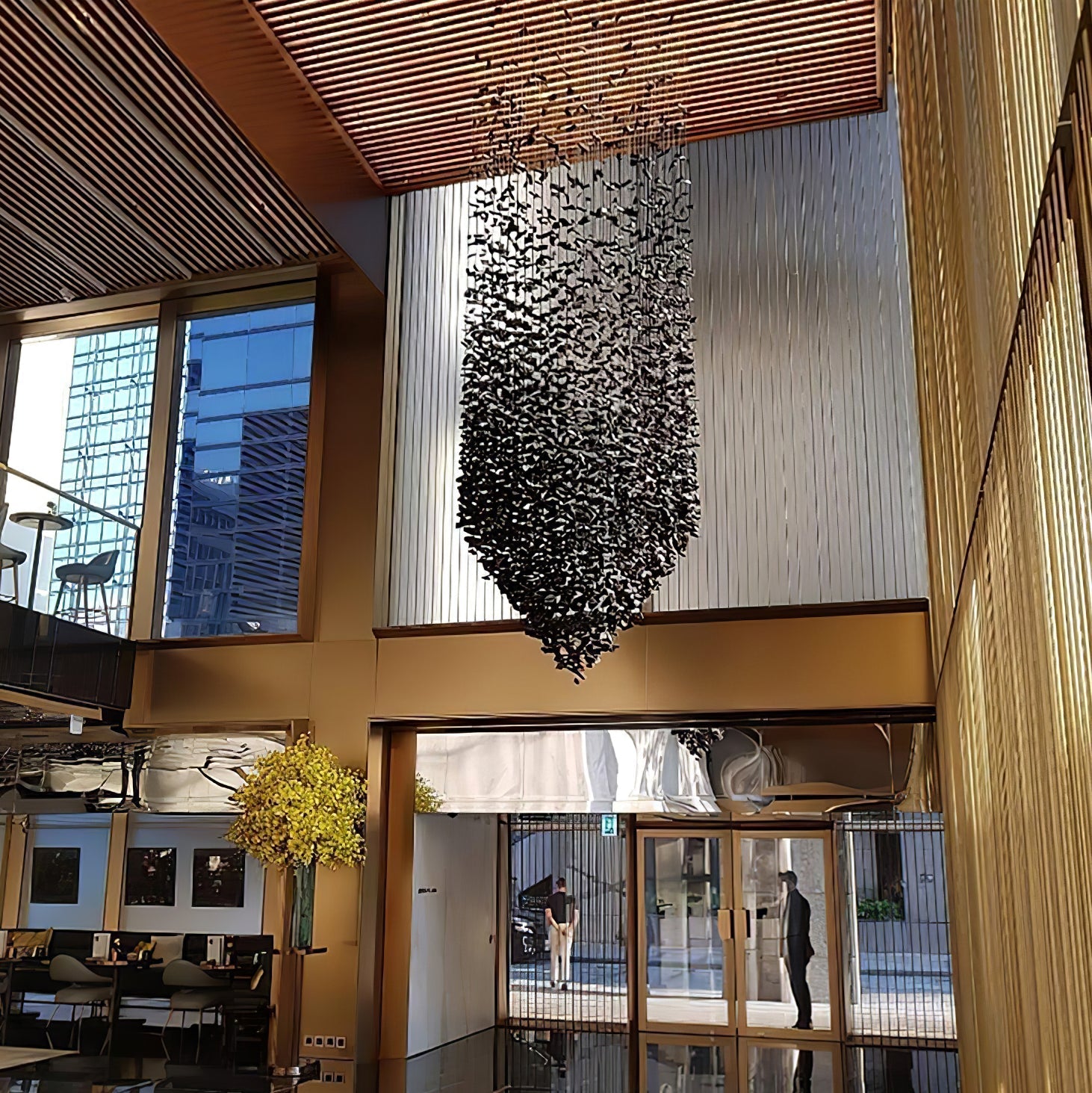 The Charcoal Halo LED Stone Crystal Chandelier