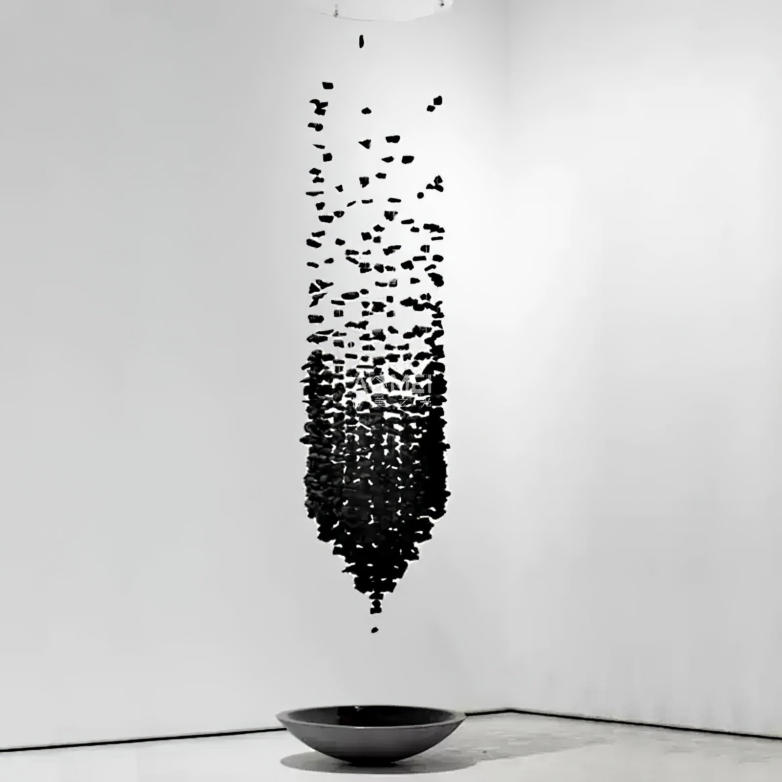 The Charcoal Halo LED Stone Crystal Chandelier