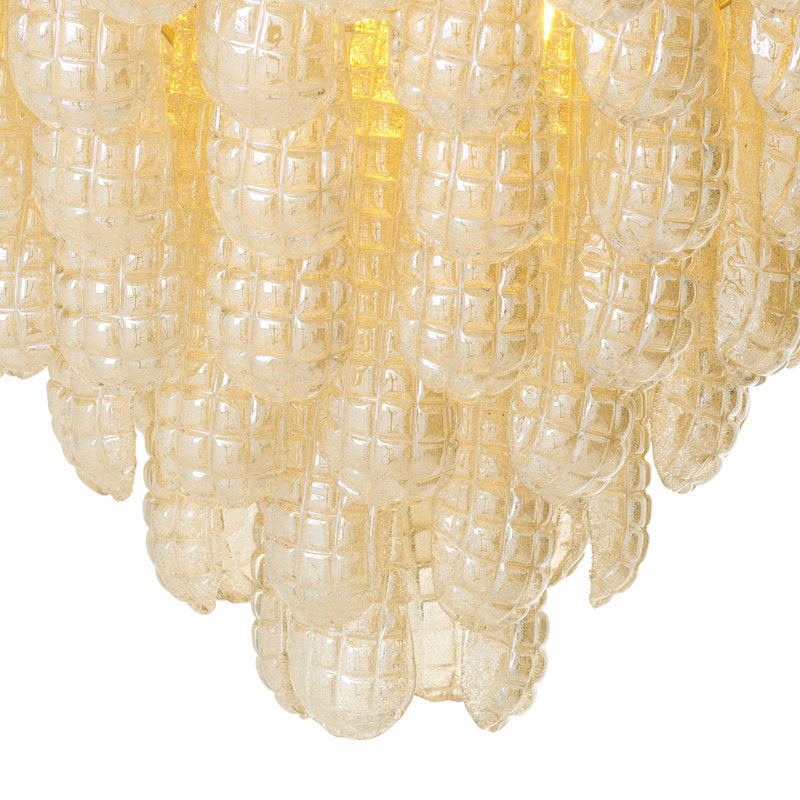 Chaves 12-Light Chandelier with Champagne Glass and Antique Brass Finish