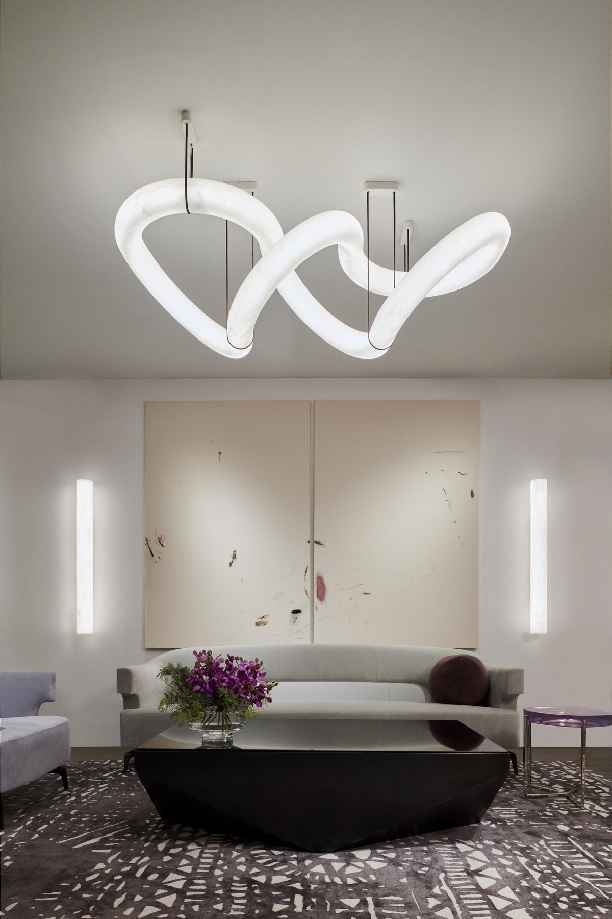 Venus Modern Linear Alabaster Wall Sconce 3"4.7"