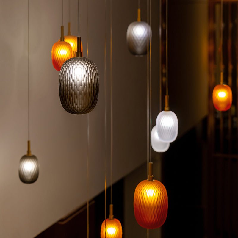 Galaxy Chromatic Gem Drop Spiral Chandelier