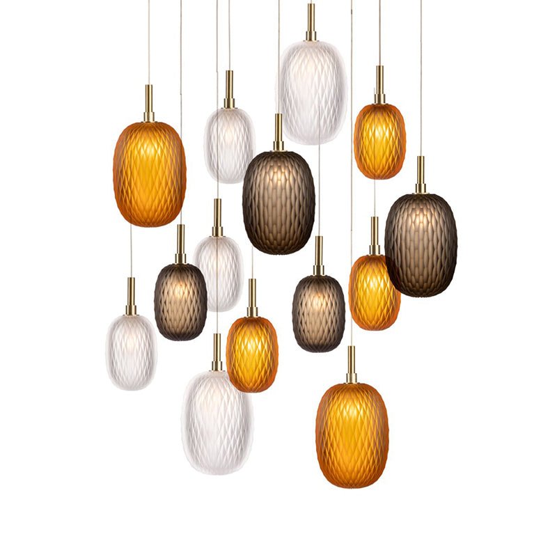 Galaxy Chromatic Gem Drop Spiral Chandelier