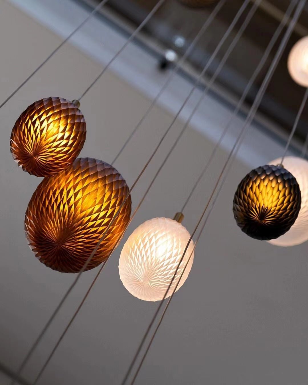Galaxy Chromatic Gem Drop Spiral Chandelier