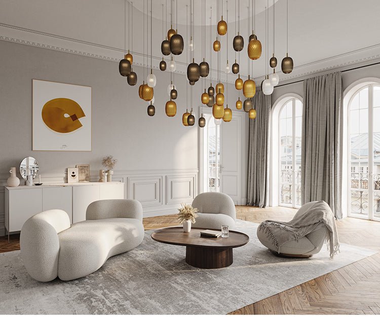 Galaxy Chromatic Gem Drop Spiral Chandelier