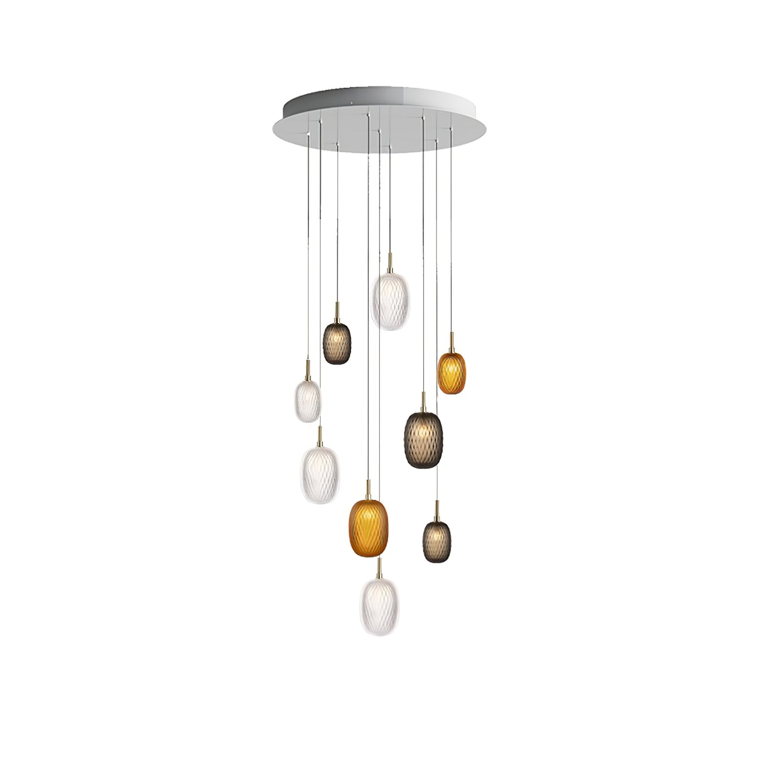 Galaxy Chromatic Gem Drop Spiral Chandelier