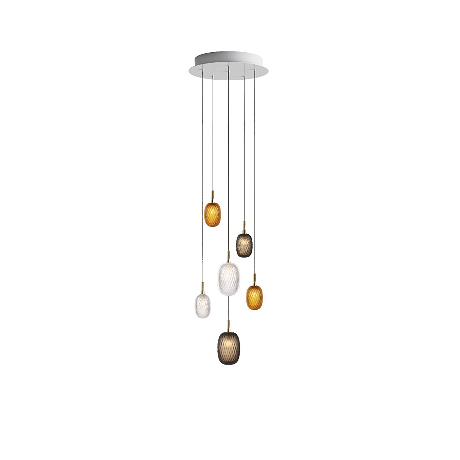 Galaxy Chromatic Gem Drop Spiral Chandelier
