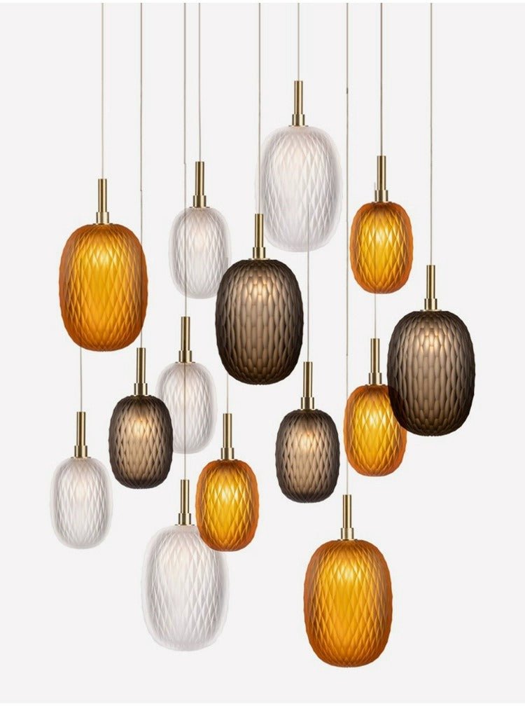 Galaxy Chromatic Gem Drop Spiral Chandelier