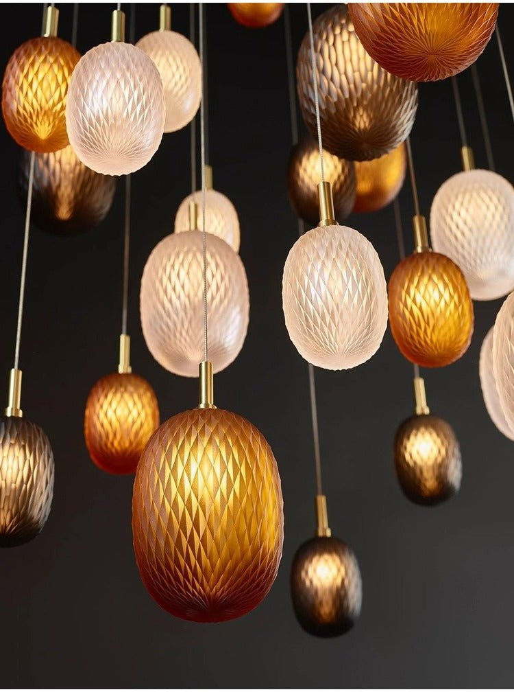 Galaxy Chromatic Gem Drop Spiral Chandelier