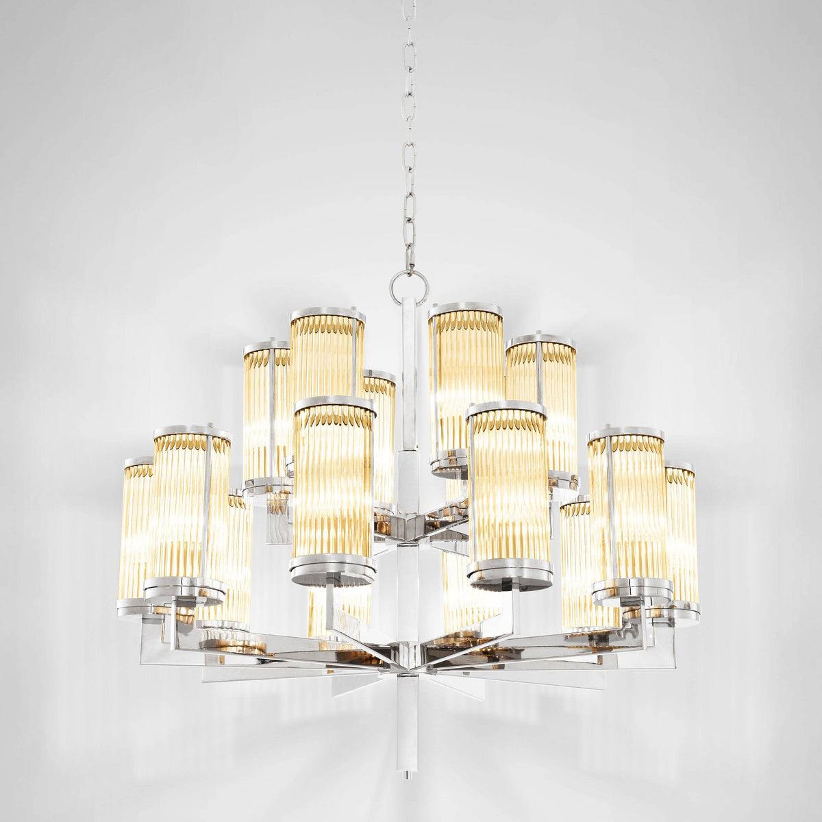 Claridges Modern Chandelier - Nickel