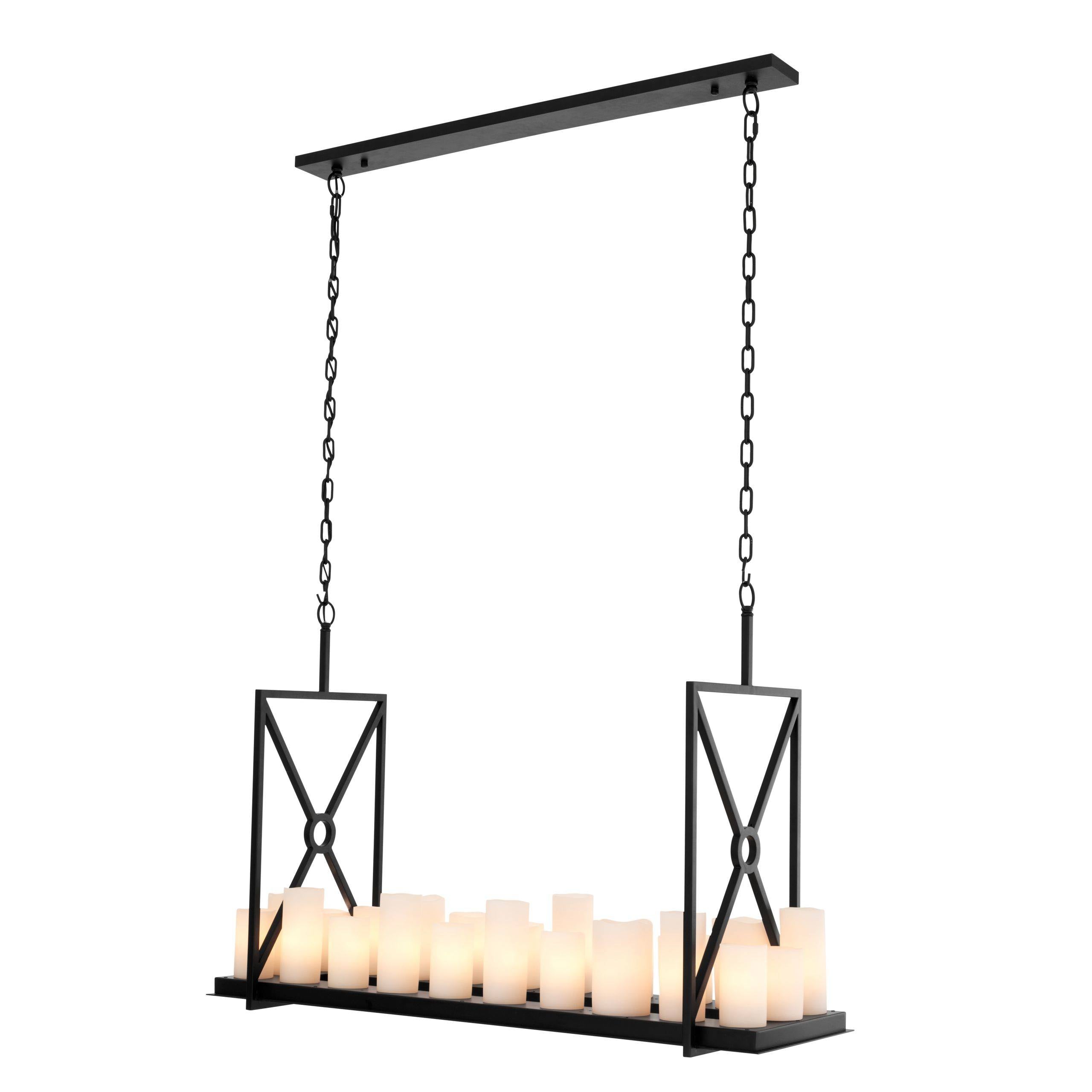 Commodore Modern Chandelier - Black/Brass